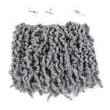 10 Inch Short Curly Spring Pre-twisted Braids Synthetic Crochet Hair Extensions 15 Strands/Pack Ombre Crochet Twist Braids Hair
