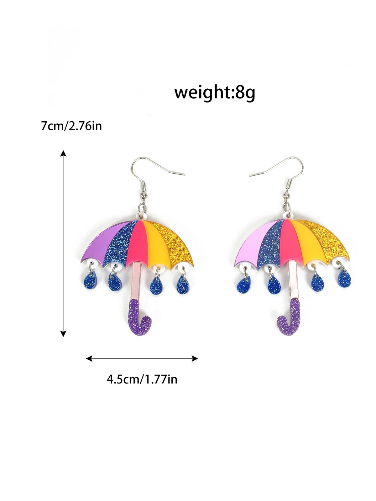 1pair Joyful Celebration Acrylic Rainbow Colors Drop Earrings for Women LGBT Lover Party Pride Month Jewelry Accessories