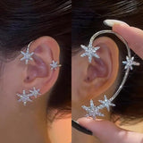 Luxury crystal tassel clip earrings for women with sparkling design, by HSF Marketplace