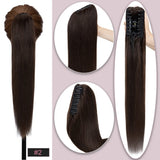 SEGO straight human hair claw clip ponytail extension in blonde brown, 105g-120g