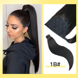Yelo Ponytail Human Hair 14-18" Highlight Ponytail Extensions 100% Real Human Ponytail Hair Extensions 60g/Set For Women