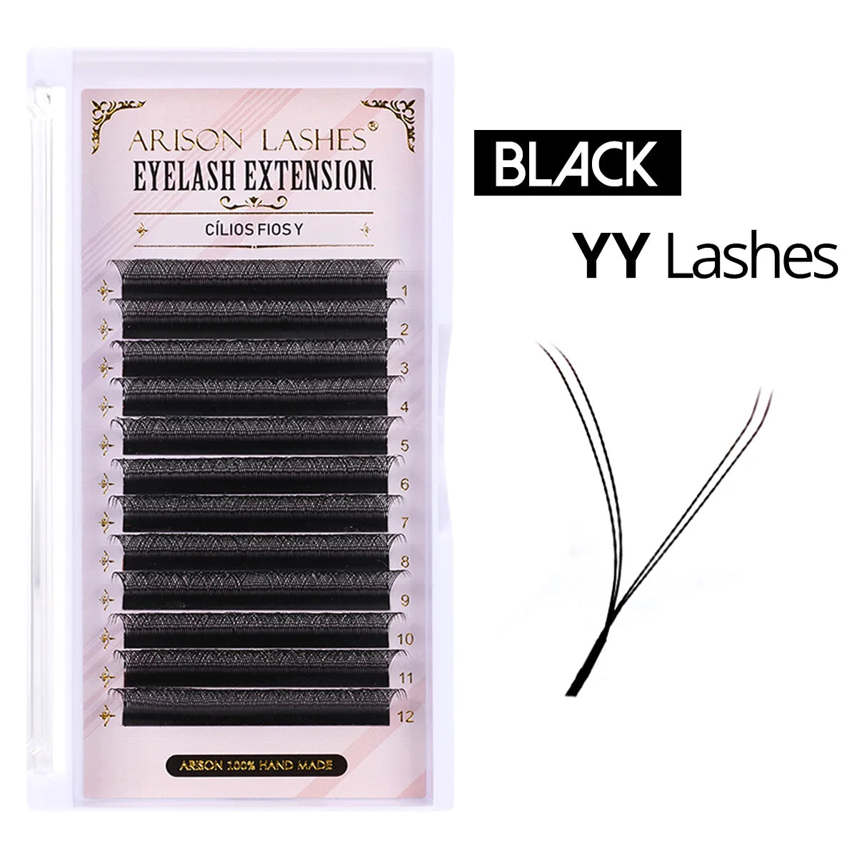 Arison 3D-6D W-Shape false eyelash extensions for creating volume fans