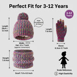 Kids' solid color fleece hat, scarf and gloves winter set by HSF Marketplace