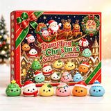 24 Day Christmas Advent Calendar, Mystery Dumpling Squishy Toys, Mini Bao Bun Blind Box Fidget Toys, Holiday Gifts Surprise Box.