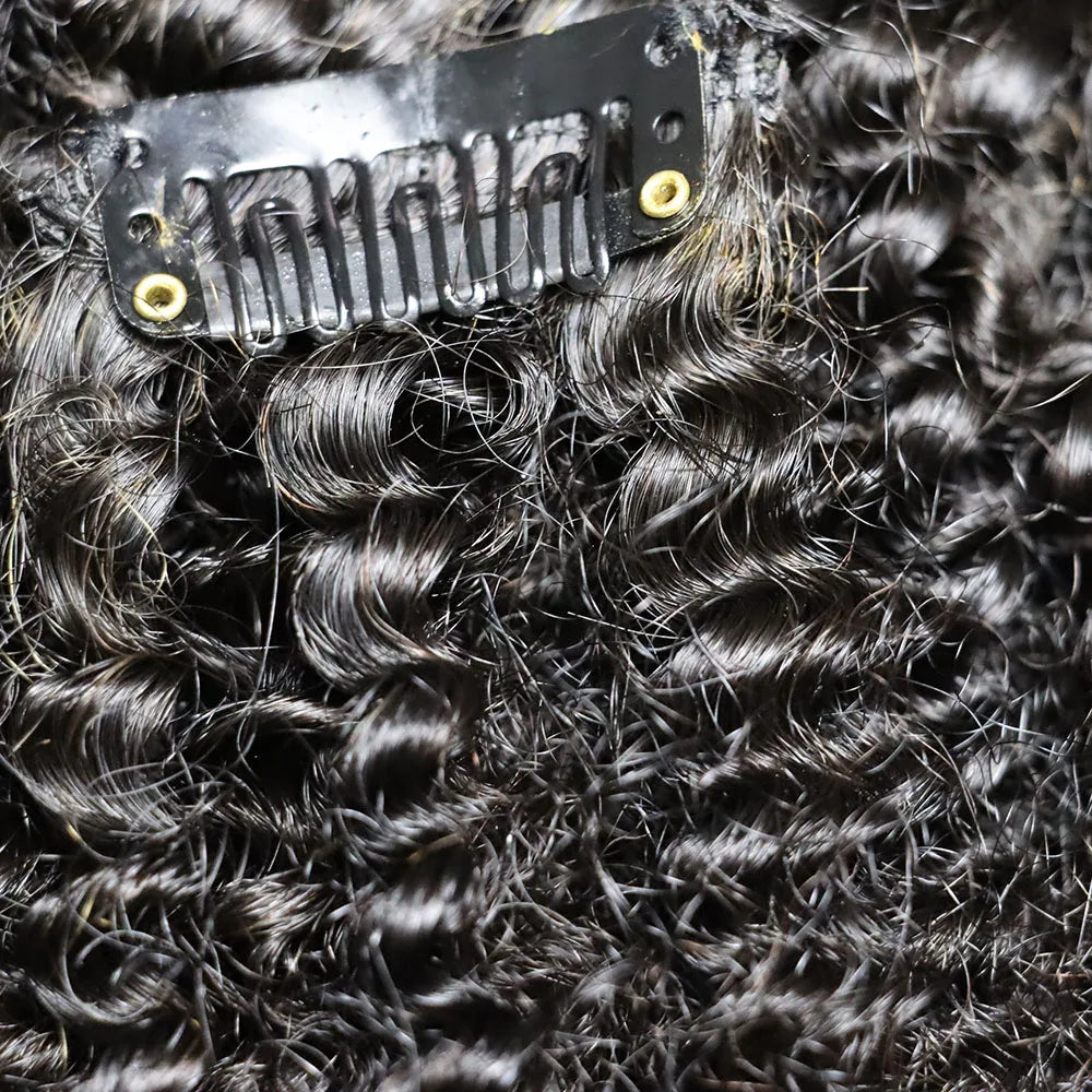 IXTUYLLY 4C kinky curly clip-in human hair extensions for African Black women