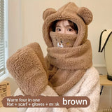 HSF Marketplace women's warm winter hat, scarf, and glove set for cold weather comfort