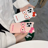 KT Cat silicone soft cover case for iPhone models in a cute cat design