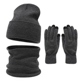 Warm knit beanie, scarf and gloves set for men and women by HSF Marketplace