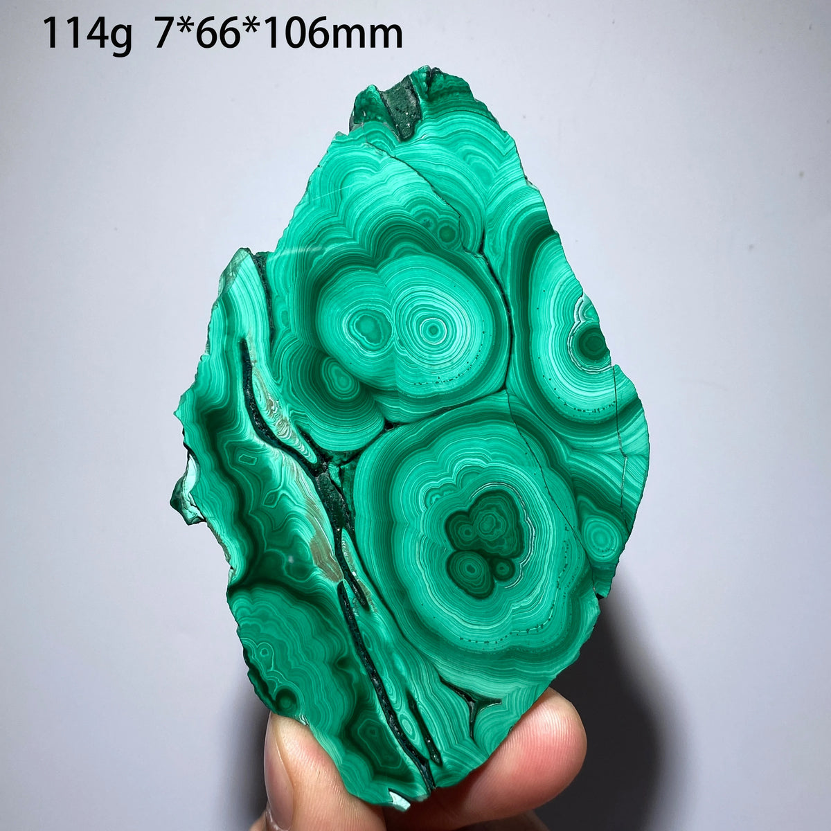 Natural Malachite Mineral Specimens Slab Slices Single-Sided Polished Quartz Crystal Healing Stone Home Decor