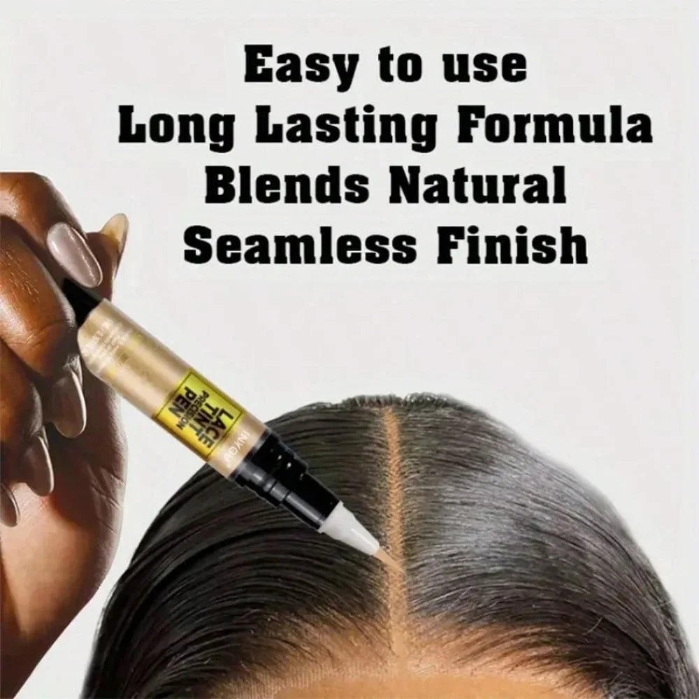 Wig Knot Concealer for Lace Grid Lace Dyeing Pen for Wigs Knots Healer Stick for Lace Wig & Frontal Part & Hairline, Portable