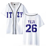 KPOP Korean baseball jersey T-shirt for Yuna and Ryujin fans, HSF Marketplace K-culture merch