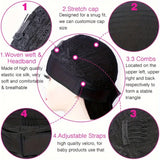 HSF Marketplace 250% density Brazilian human hair headband wig with deep wave curls for Black women