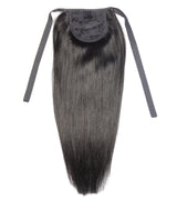 Chocola Brazilian Remy hair ribbon ponytail clip-in, 16-18 inch straight 100% human hair extension