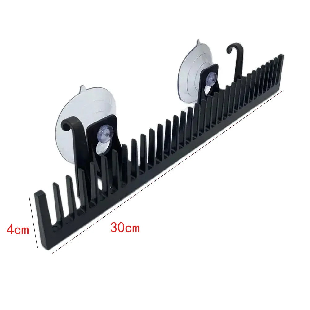 Lightweight HSF Marketplace hair extension holder and wig display stand, ideal for salon storage and styling of hair extensions.