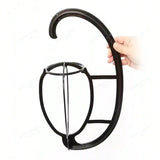 15 Inch Wig Hanger, Portable Hanging Wig Holder Stand, Collapsible Wig Display Hanger, Wig Rack for Multiple Wigs and Hats