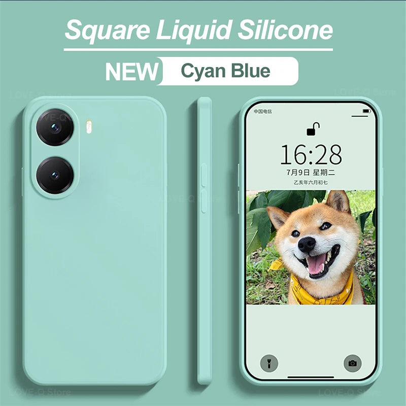 Poco X7 X8 Pro Max liquid silicone shockproof phone case in a smooth protective cover design