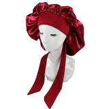 Satin sleep cap for hair care by HSF Marketplace, soft stylish nightwear bonnet in smooth satin fabric