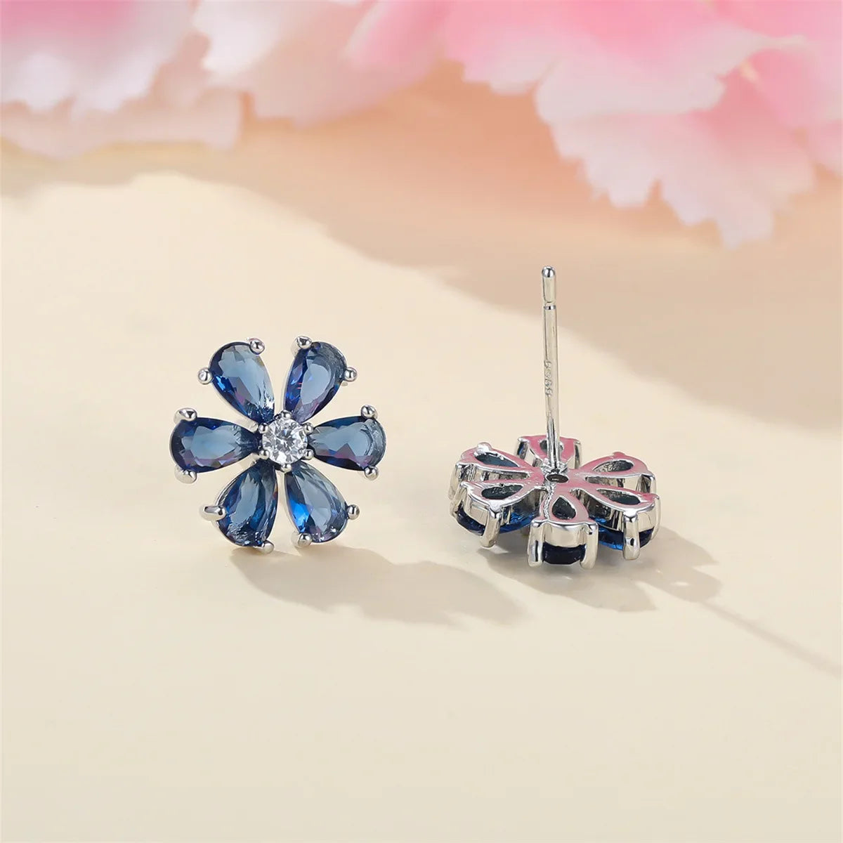 Flower shaped earrings for women, cute versatile jewelry by HSF Marketplace