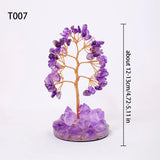 1PC Natural Crystal Tree Handmade Tree of Life Reiki Healing Mineral Specimen Home Decoration Gifts Souveni Drop Glue Resin Base