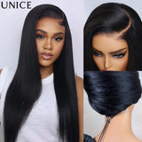 Lace Yaki Straight Human Hair Wig with Invisi Drawstring by HSF Marketplace