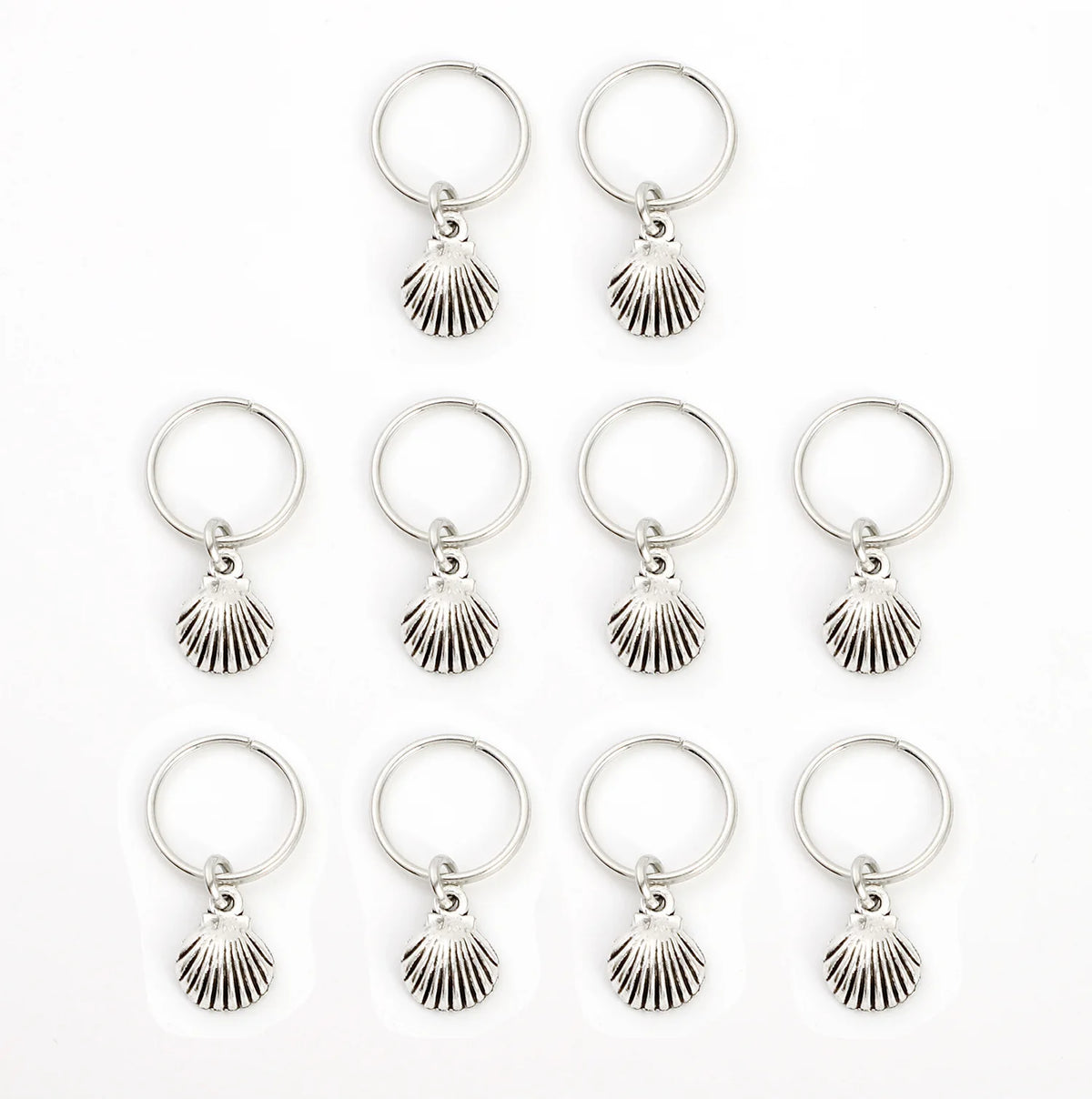 Silver star pearl hair braid dreadlock beads, 10-pack hair styling accessories by HSF Marketplace