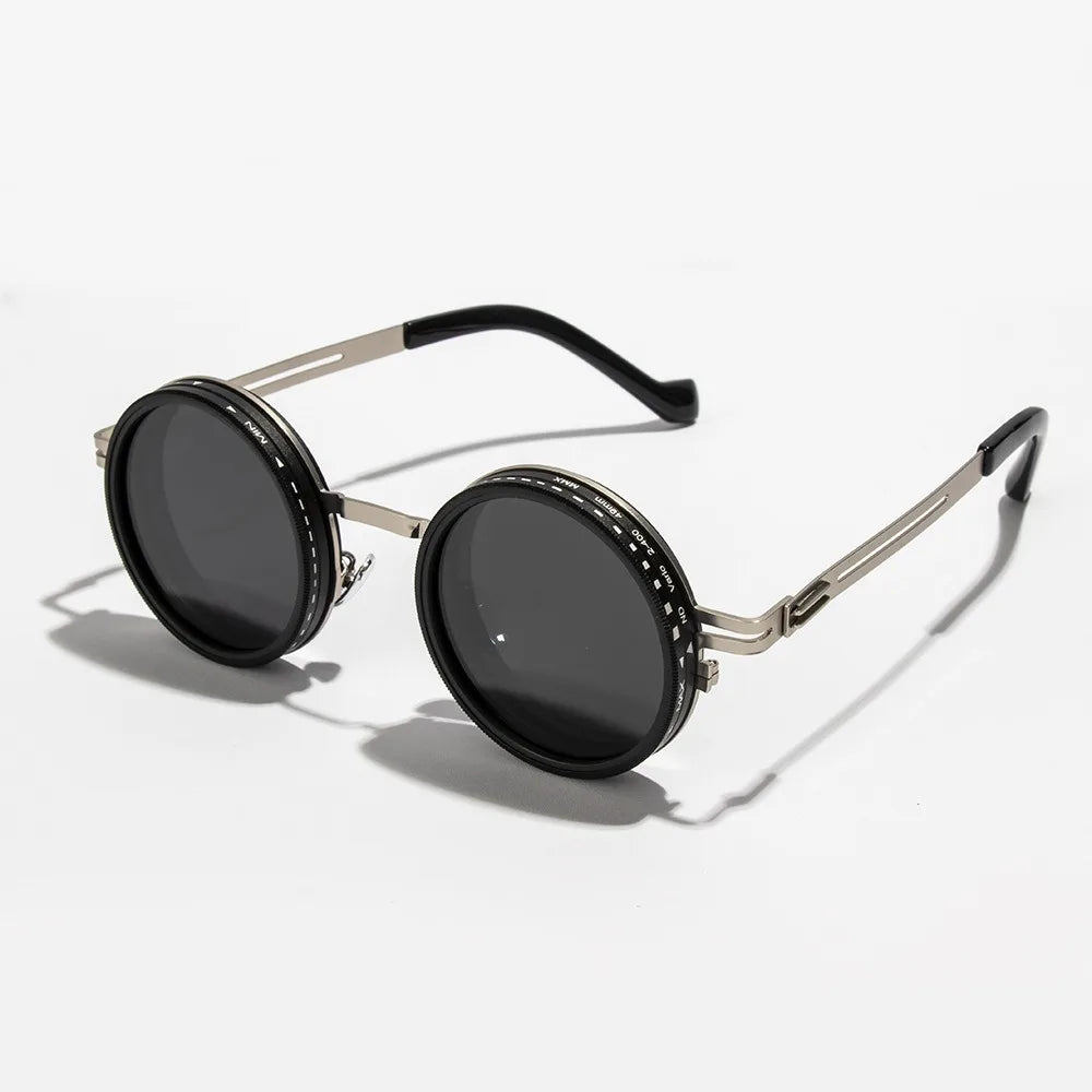HSF Marketplace ND2-400 adjustable dimming sunglasses with UV400 protection, suitable for fishing and driving, featuring 9-level sun filter.