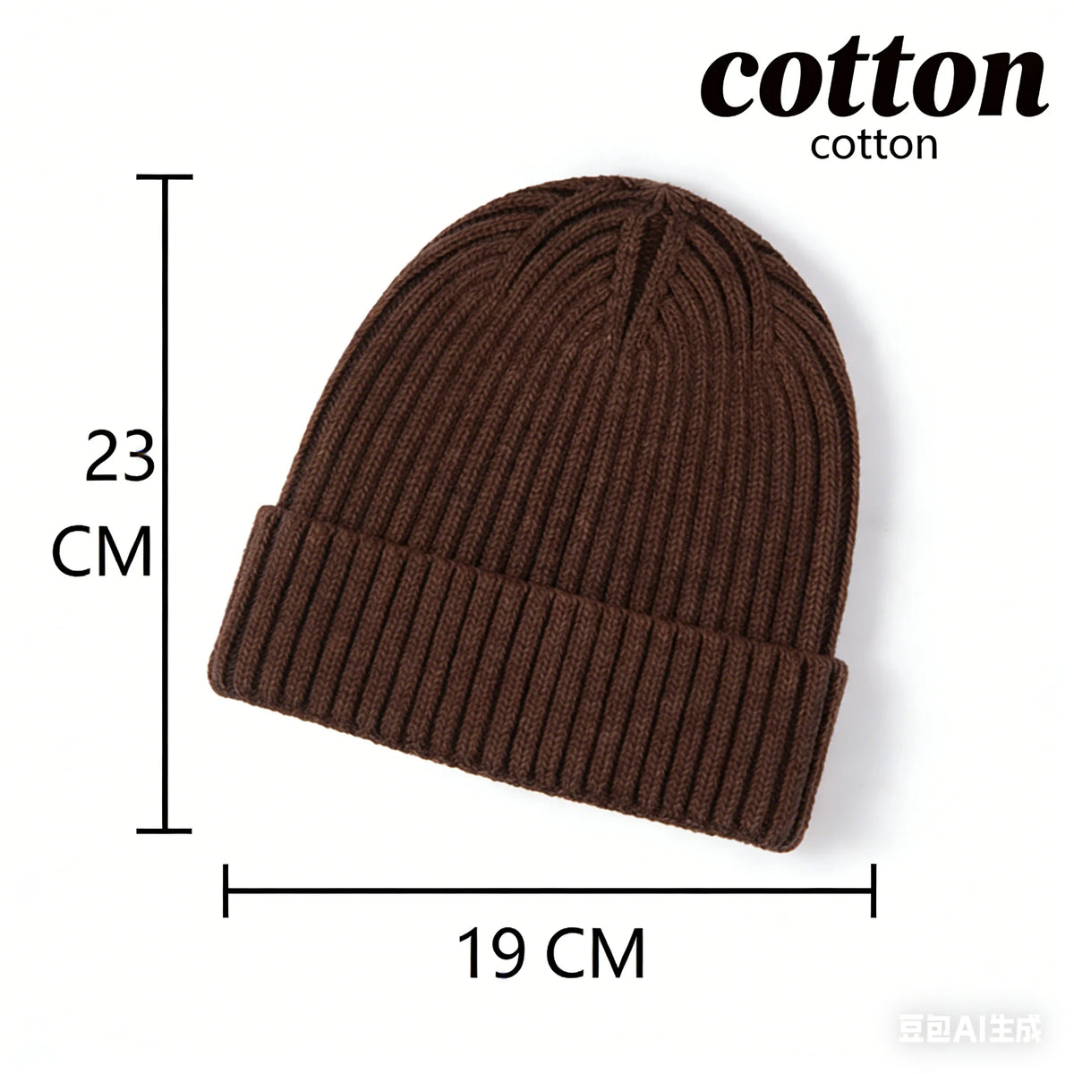 Warm knitted melon hat winter beanie for women and men in a cozy textured design