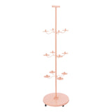 12 Arm Wig Head Display Stand with Universal Wheel Metal Wig Display Holder 360° Wig Display Tool for Hair Salon and Art Gallery