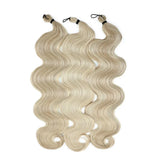 26 Inch Crochet Braid Hair 300G Synthetic Ombre Brown 27/30/613 Deep Wave Braiding Hair Extensions Body Wave Twist Crochet Hair