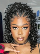 30 40 Inch 250% High Density Natural Black Kinky Curly 13X6 HD Lace Front Ideal Jerry Curly Wave HD Transparent 13x4 Lace Front Wig Brazilian Virgin Hair Pre Plucked Curly Wave Wig With Baby Hair For Women