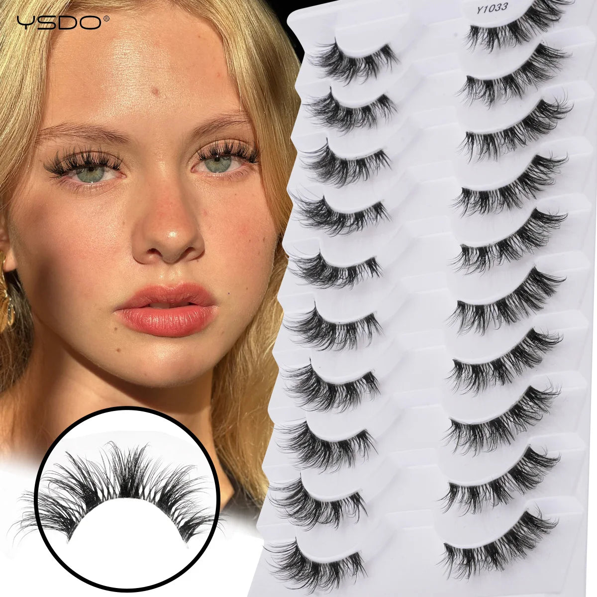 Natural half false eyelashes by HSF Marketplace, 5 or 10 pairs for effortless beauty