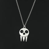 Comic Peripherals SOUL EATER Death the Kid skull necklace jewelry with horror style design, souvenir prop for fans of the anime.