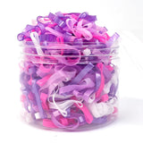 500pcs/box High Elasticity Thicken Disposable Rubber Bands Girls Pigtail Holder Hair Ties Colorful Hair Band Hair Accessories