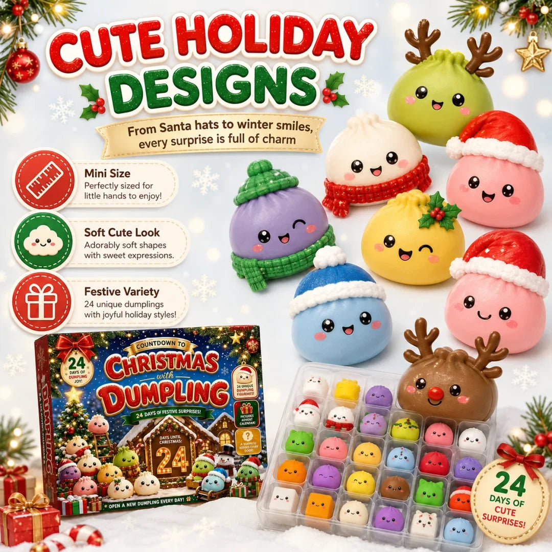 Dumpling Squishy Advent Calendar 2026, 24-day Christmas countdown sensory toy blind box by HSF Marketplace