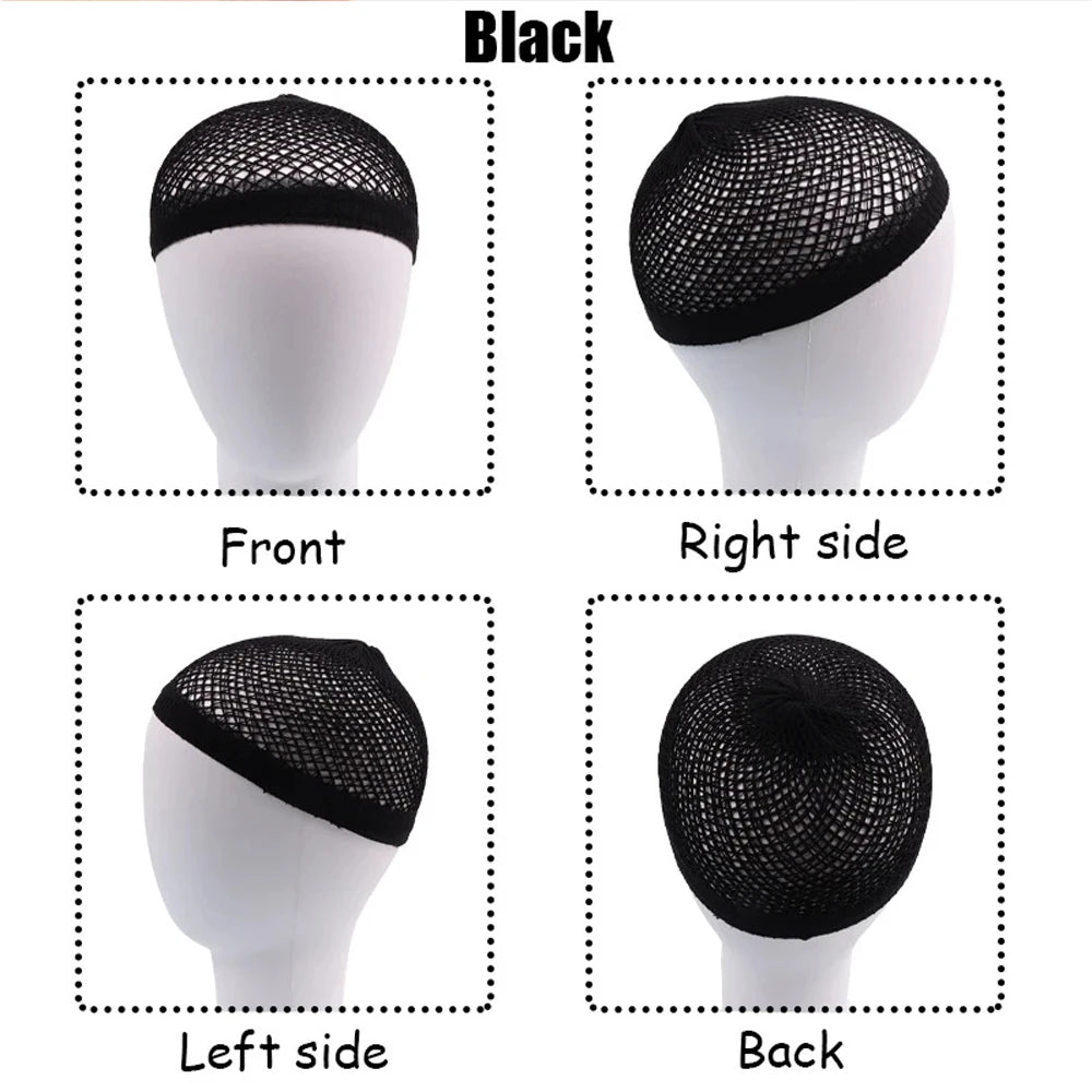 1/3pcs Mesh Wig Cap Highly Elastic Hair Net Stretch Open Ended Fishnet Hair Nets For Wigs Wig Accessories Beige Hairnets