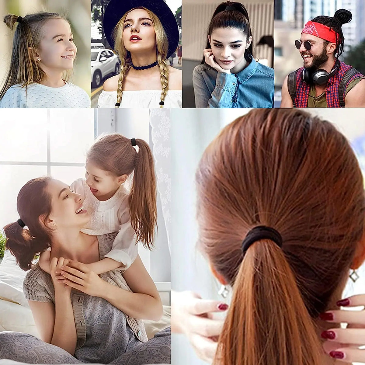 20/50/100pcs Kids Elastic Hair Bands Girls 3.8CM Sweets Scrunchie Rubber Band Hair Ties Clips Headband Hair Accessories