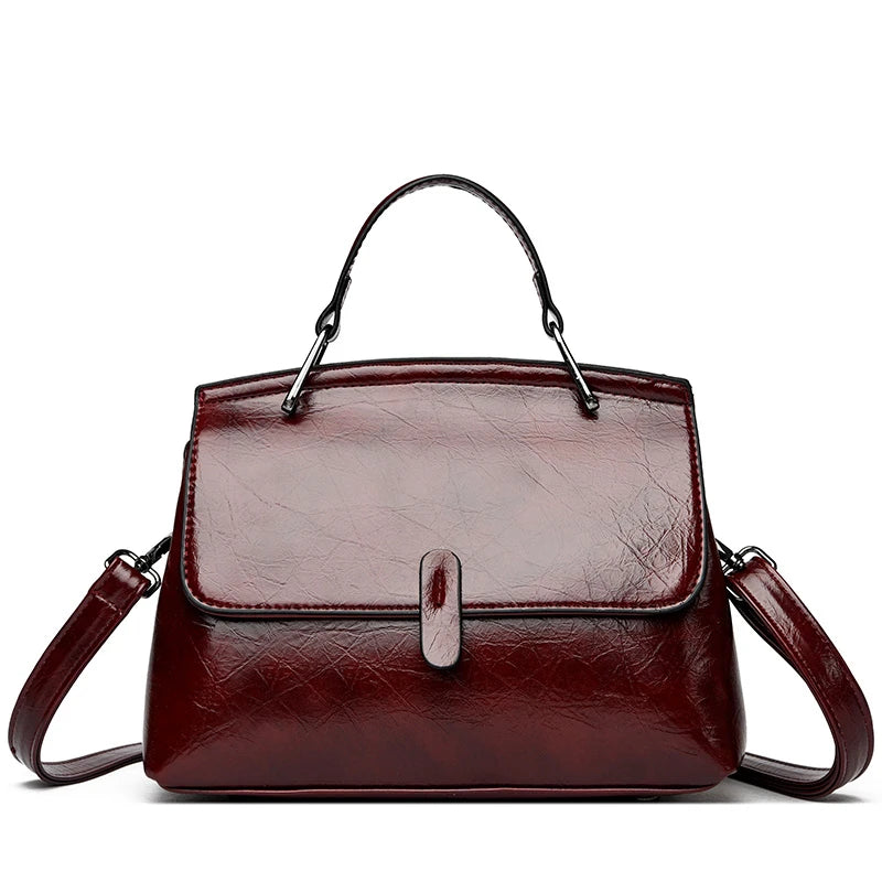 Elegant leather shoulder handbag for women, HSF Marketplace small crossbody purse with a sleek, stylish design.
