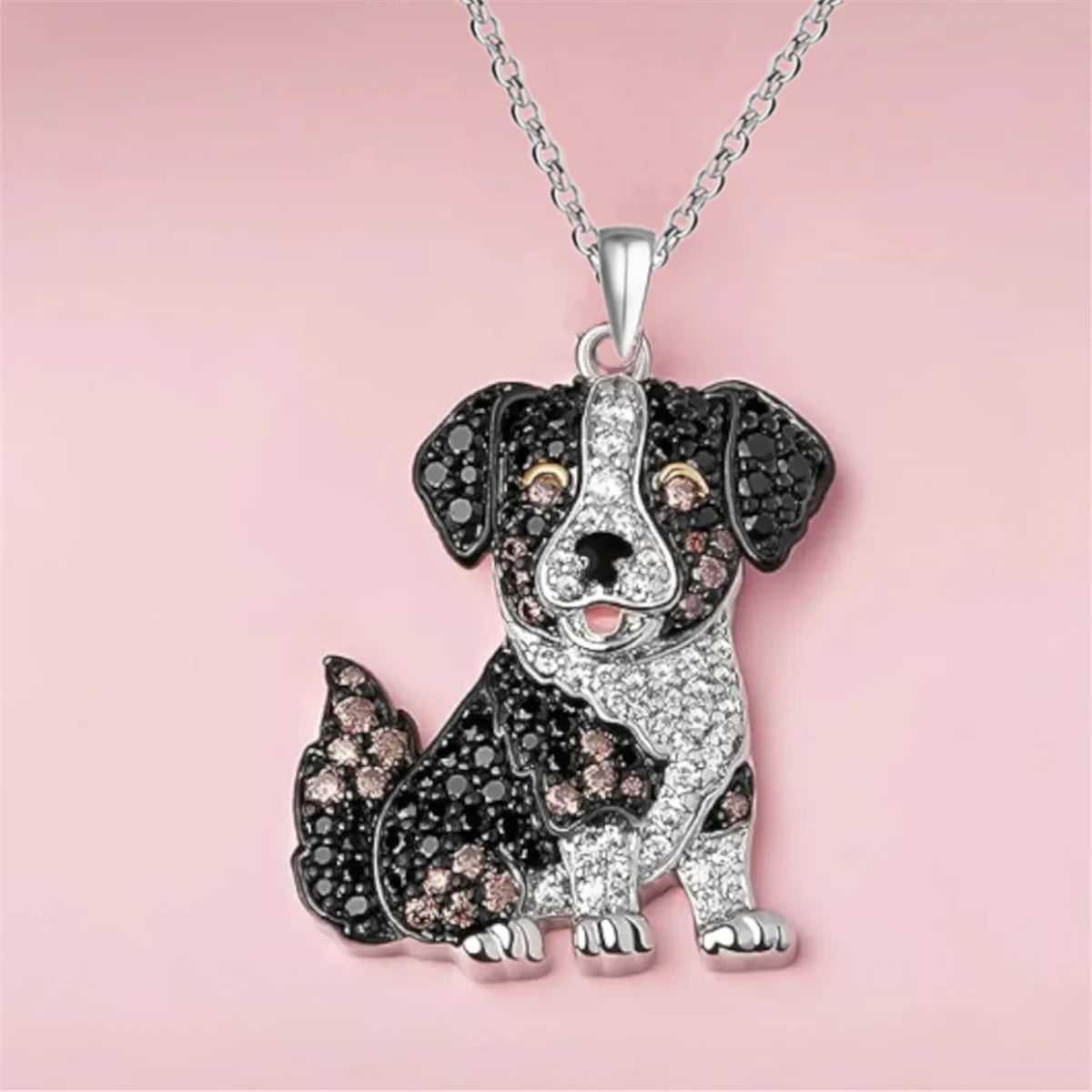 Cute beagle pendant necklace, elegant dog lover jewelry by HSF Marketplace