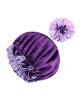 Two-tone satin reversible bonnet for sleeping and hair protection by HSF Marketplace