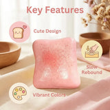 Simulation Butter Toast Bread Squishy Toys for Stress Relief Soft Slow-Rise Anti-Anxiety Sensory Fidget Toys for Adults ADHD