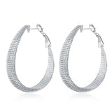 925 sterling silver hoop earrings for women by HSF Marketplace, elegant fine jewelry for weddings and engagements