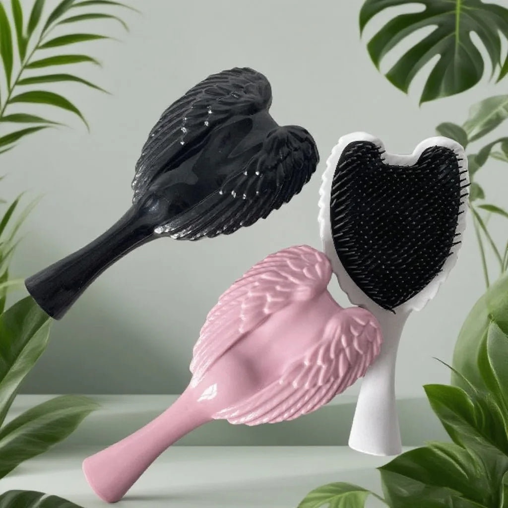 Fashion Angel Wings Hair Brush Comb Children's Handheld Comb Portable Hairdressing Comb Women Anti-static Scalp Massage Comb