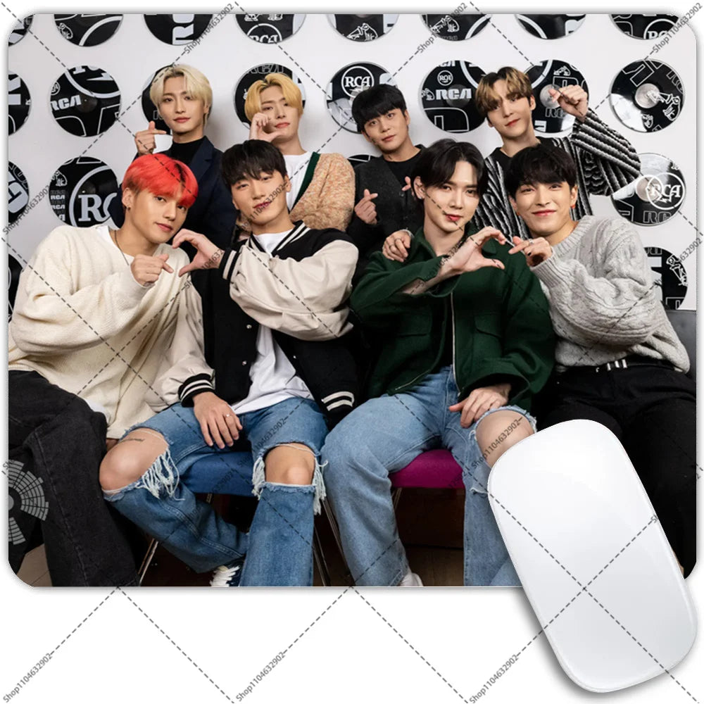 ATEEZ mouse pad with anti-skid base and wrist support for K-culture fans