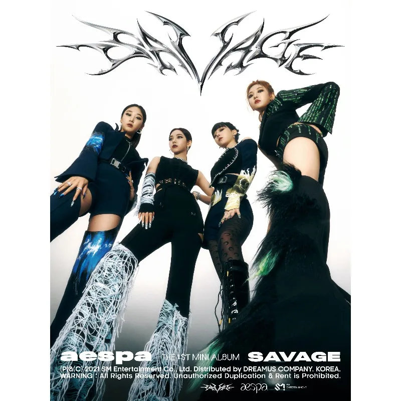 A-Aespa Whiplash aesthetic poster, HD canvas wall art featuring K-pop group Aespa imagery by HSF Marketplace