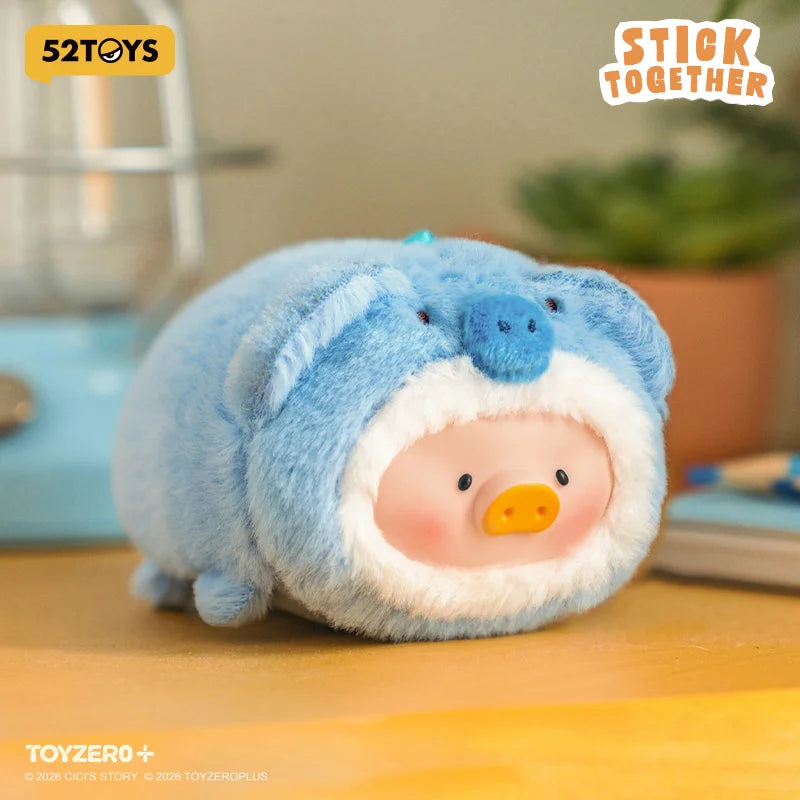 52TOYS LuLu the Piggy Animal Party Vol.2 PVC face plush keychain collectible figure