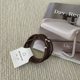 5Pcs Basic Rubber Band Ponytail Small Gold Ball Hair Band Headrope Simple Hair Rope Texture Headgear Hair Accessories