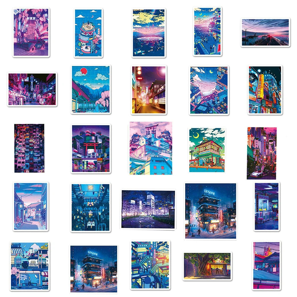 Cute cartoon outdoor stickers for DIY laptop and phone decor, K-Culture merch by HSF Marketplace