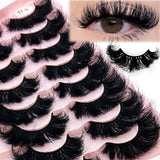 3D faux mink hair false eyelashes, 10 pairs of fluffy lashes by HSF Marketplace
