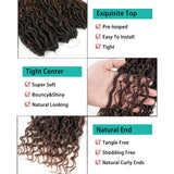 Ombre Goddess Faux Locs crochet braiding hair by HSF Marketplace with 18-inch curly ends and synthetic river locs extensions.