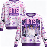 BTS Love Yourself ARMY sweatshirt by HSF Marketplace, K-pop fan apparel in a casual design